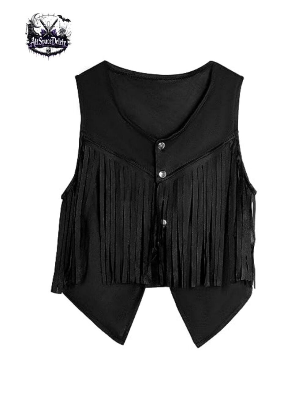 Faux Suede Fringe Vest 70s Hippie Sleeveless Tassel Rivet Waistcoat
